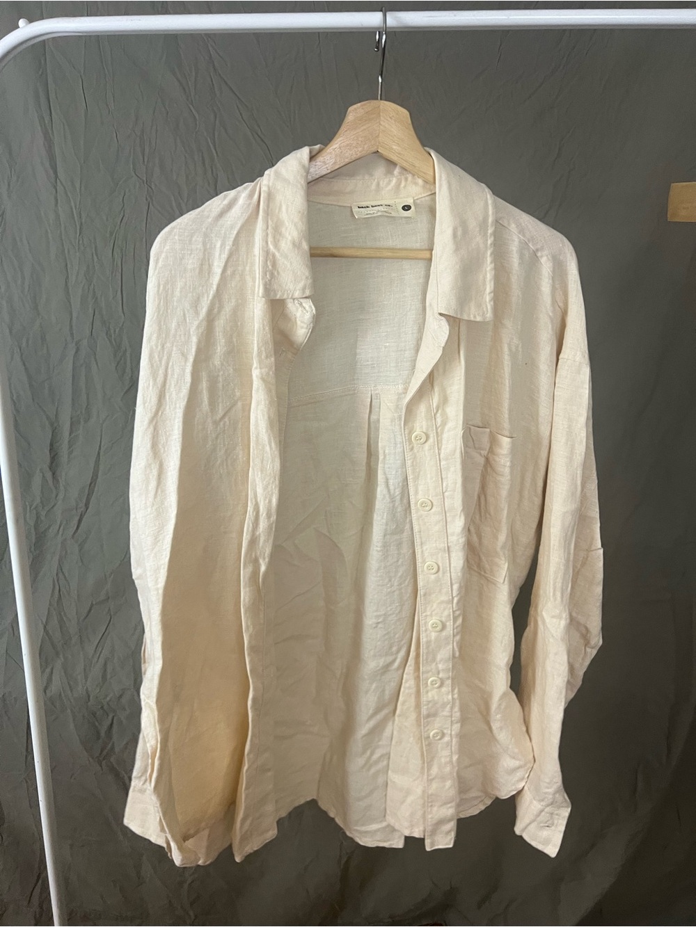 Back Beat Co. Cream Linen Shirt